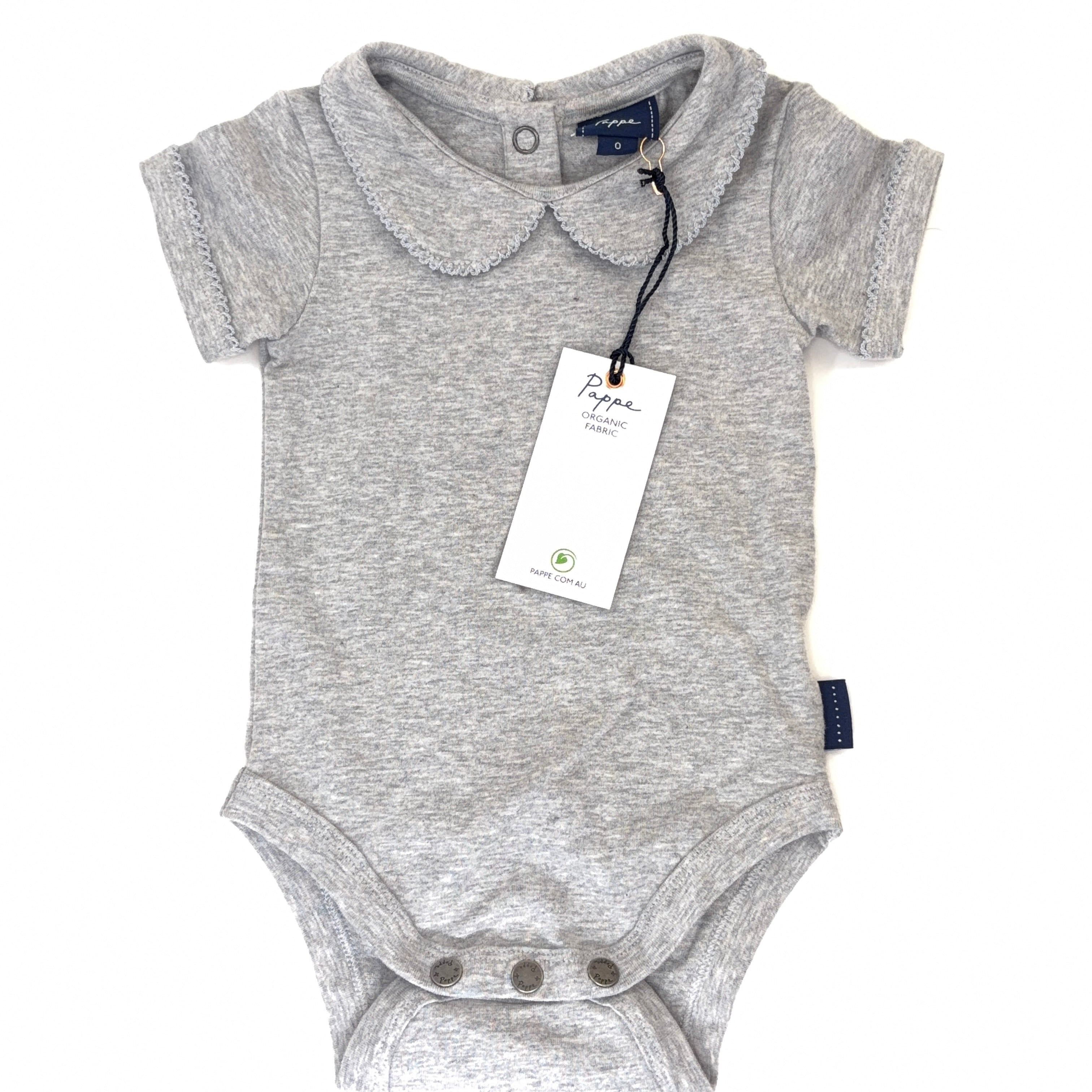 Pappe Grey Bodysuit - 6-12 Months | 0