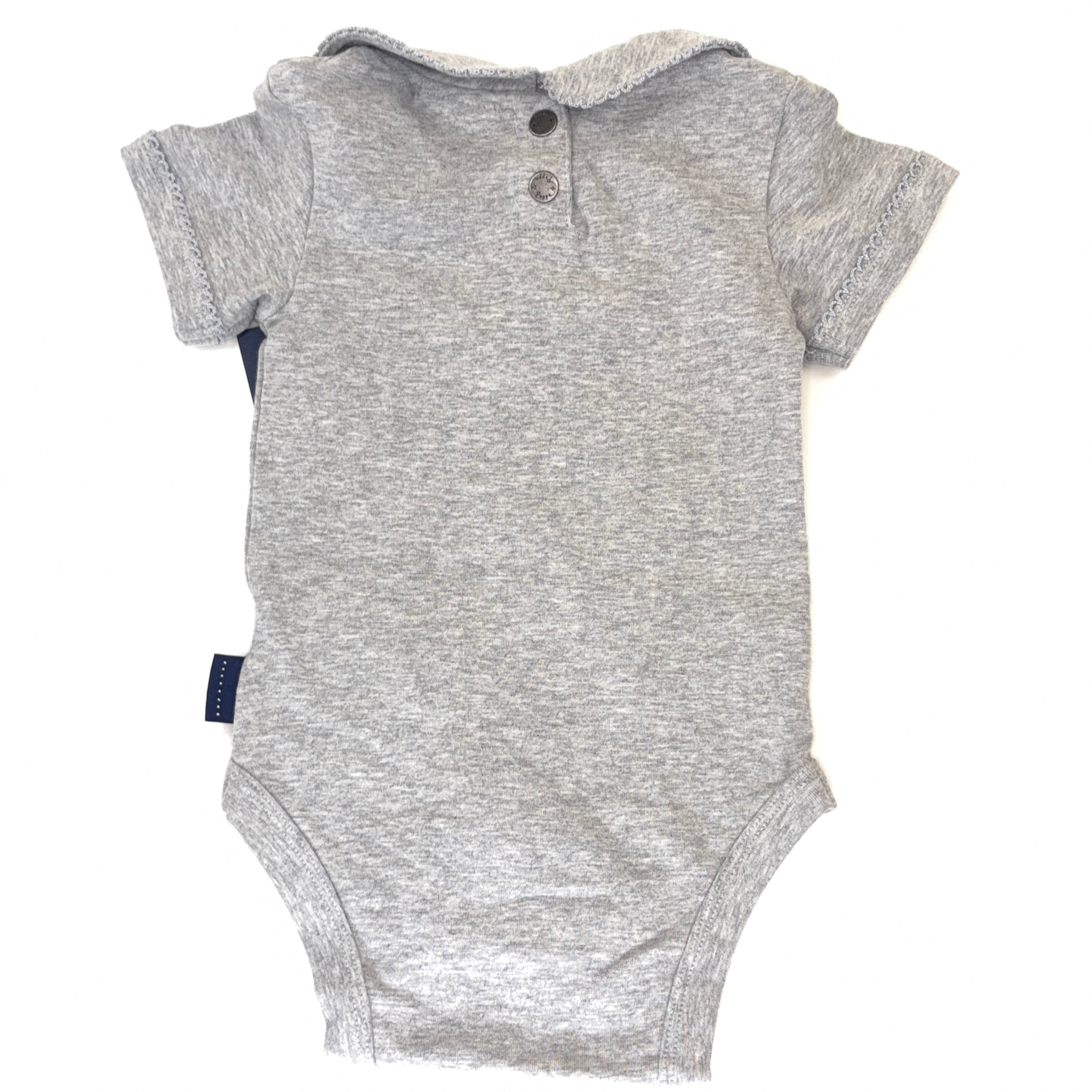 Pappe Grey Bodysuit - 6-12 Months | 0