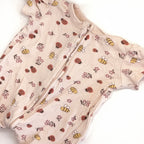 Baby Berry Bee Print Short Sleeve Romper - 0-3 Months | 000