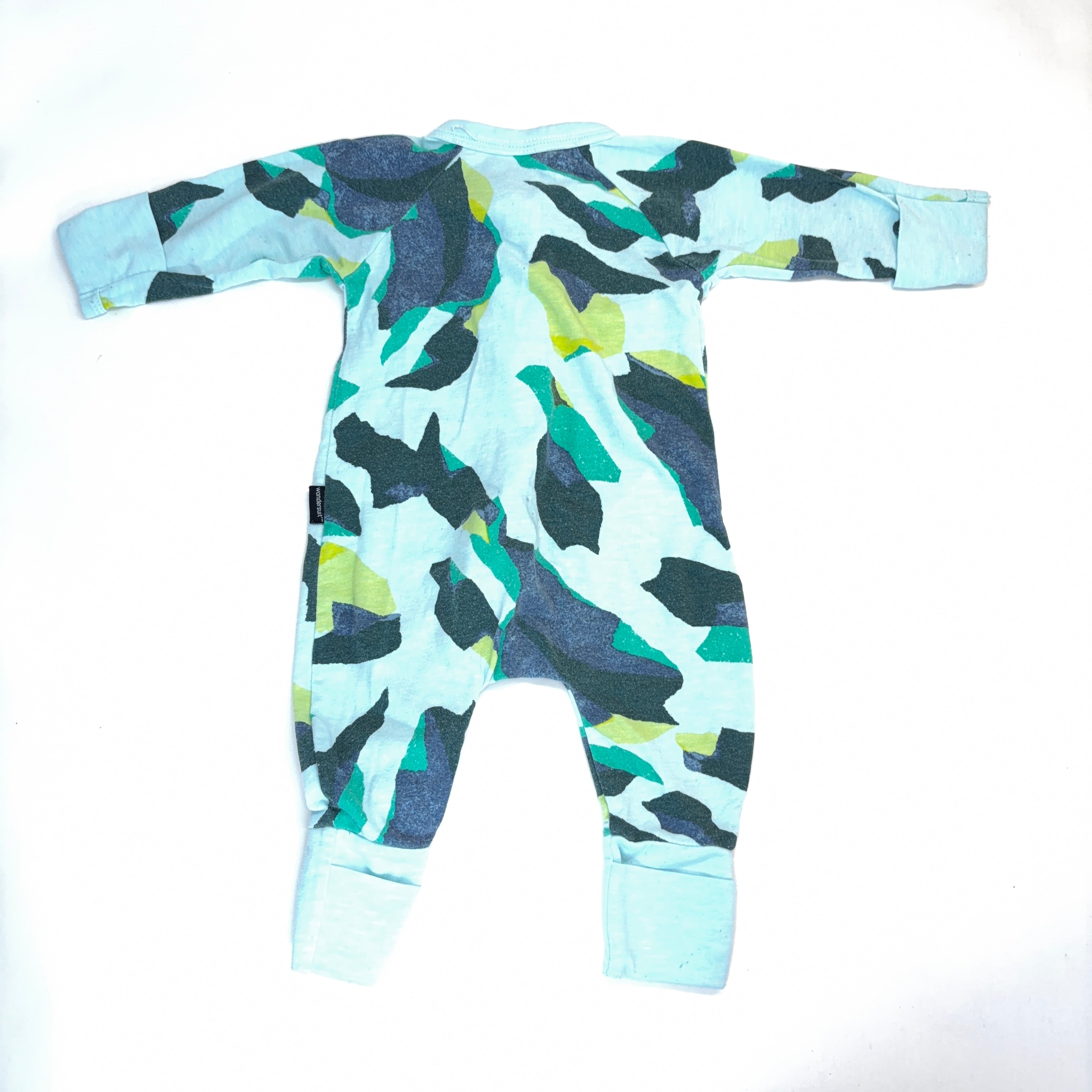 Bonds Aqua Abstract Print Wondersuit - Newborn | 0000