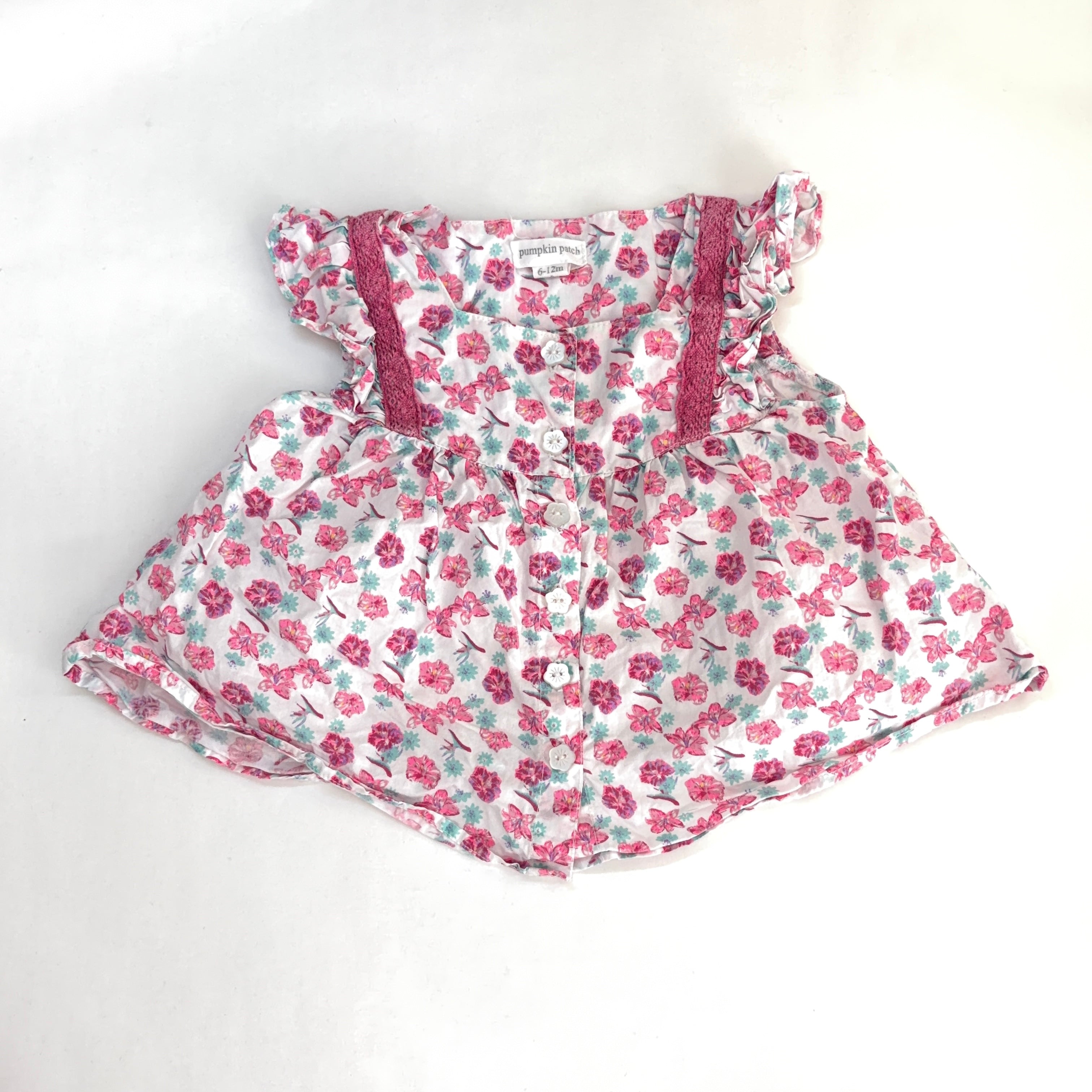 Pumpkin Patch Floral Dress - 6-12 Months | 0
