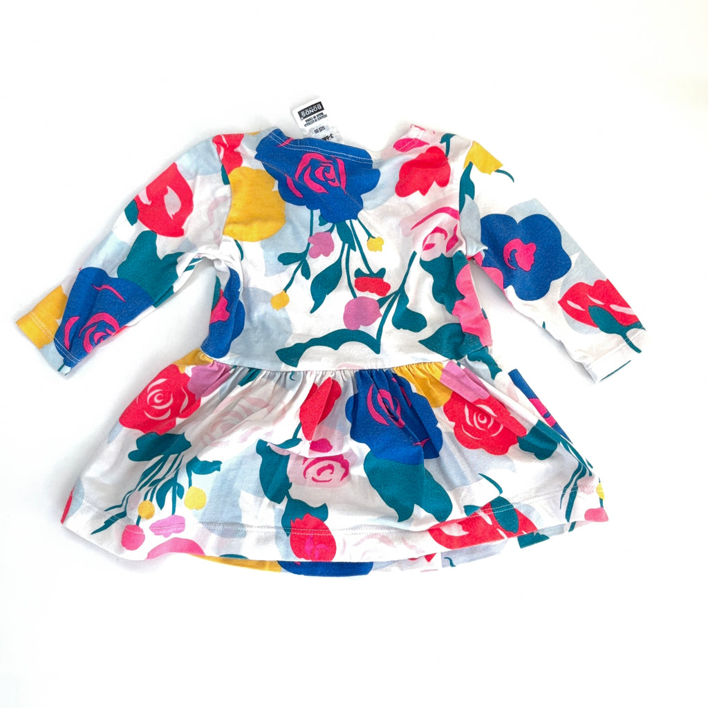 Bonds Floral Long Sleeve Dress - 3-6 Months | 00