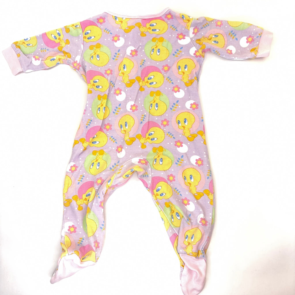 Looney Tunes Tweety Bird Pink Footed Growsuit - 3-6 Months | 00