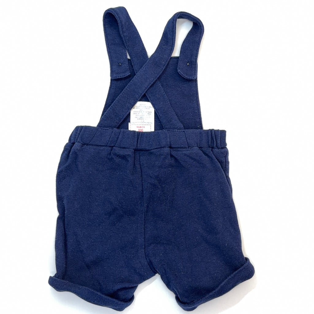 Sprout Navy Overall Romper - 0-3 Months | 000