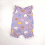 Dymples Heart Print Romper - 0-3 Months | 000