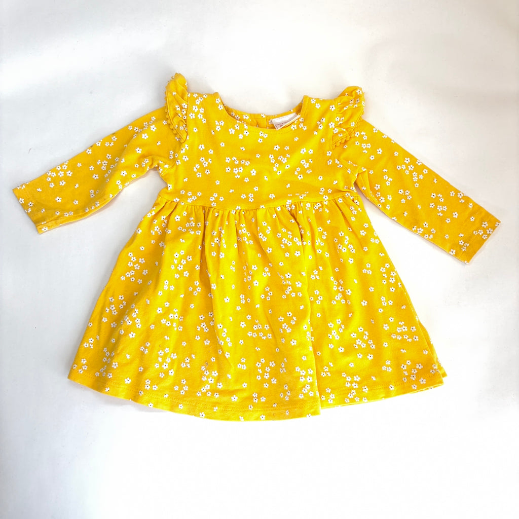 Sprout Floral Long Sleeve Dress - 3-6 Months | 00