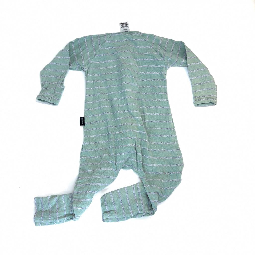 Bonds Sage Stripe Wondersuit - 3-6 Months | 00