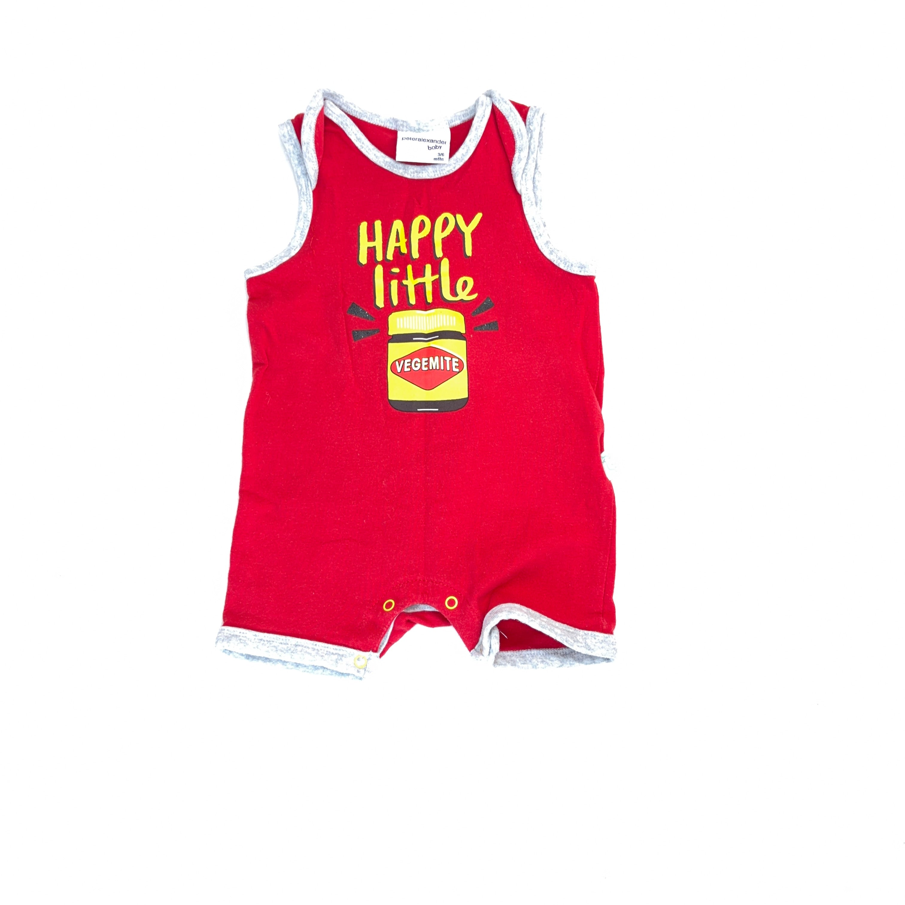 Peter Alexander Baby Happy Little Vegemite Romper - 3-6 Months | 00