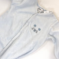 Bébé by Minihaha Blue Velour Mouse Footed Growsuit - 6-12 Months | 0