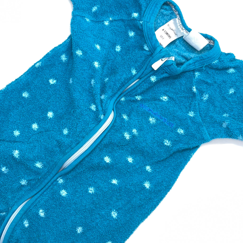 Bonds Teal Terry Towelling Star Wondersuit - 6-12 Months | 0