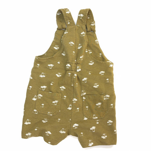 Baby Berry Khaki Overall Romper - 12-18 Months | 1