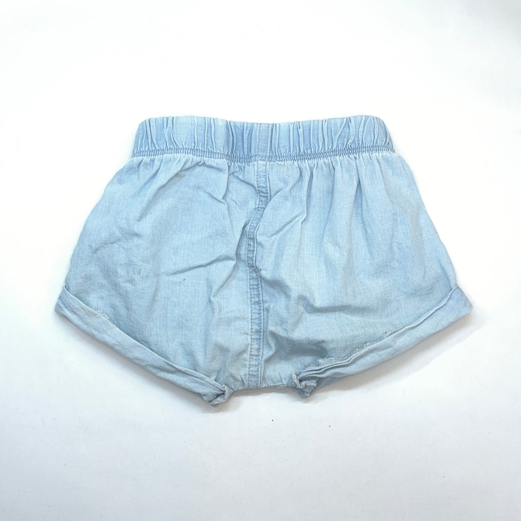 Bonds Light Blue Chambray Shorts - 6-12 Months | 0