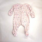 Baby Berry Pink Floral Zip Growsuit - 0-3 Months | 000