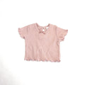 Baby Berry Blush Ribbed Tee - 0-3 Months | 000