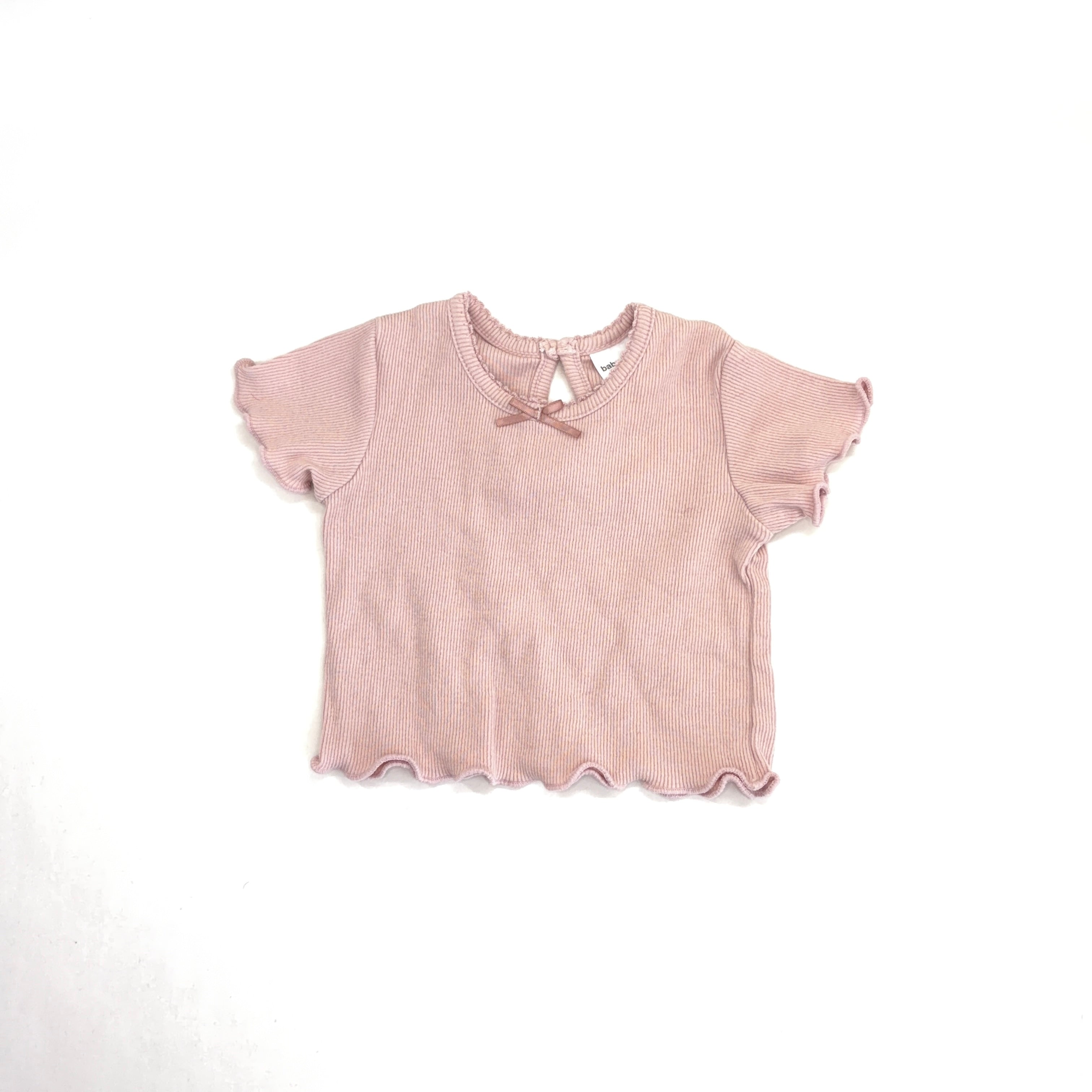 Baby Berry Blush Ribbed Tee - 0-3 Months | 000