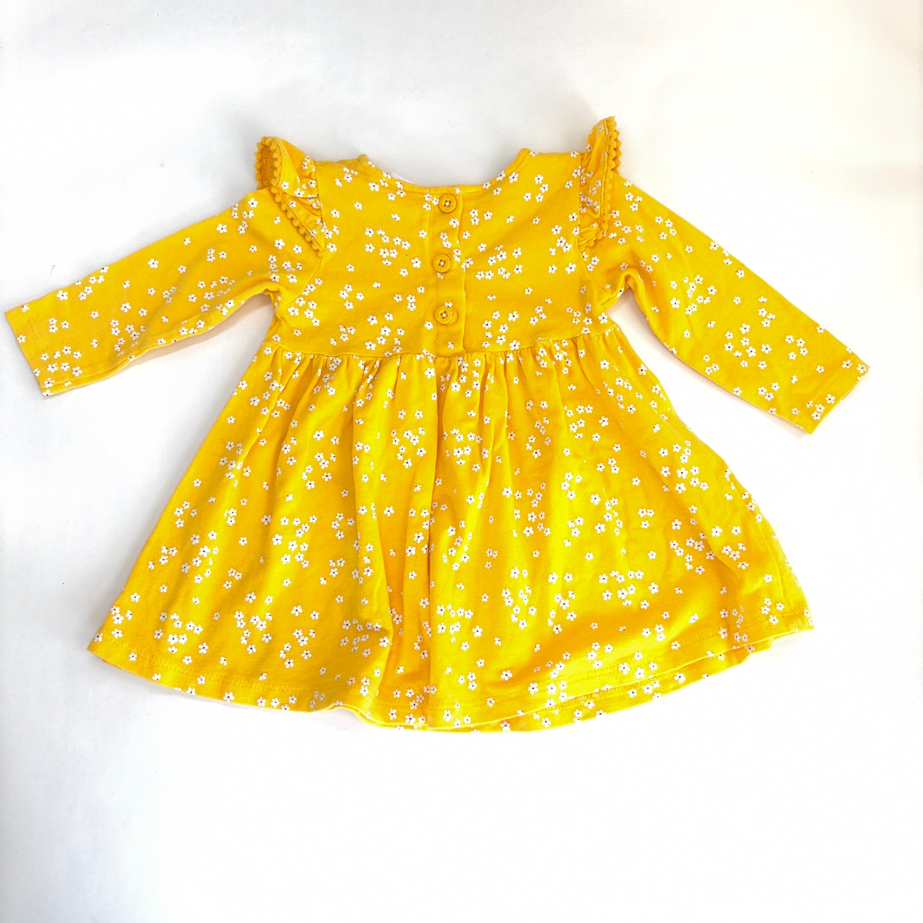 Sprout Floral Long Sleeve Dress - 3-6 Months | 00