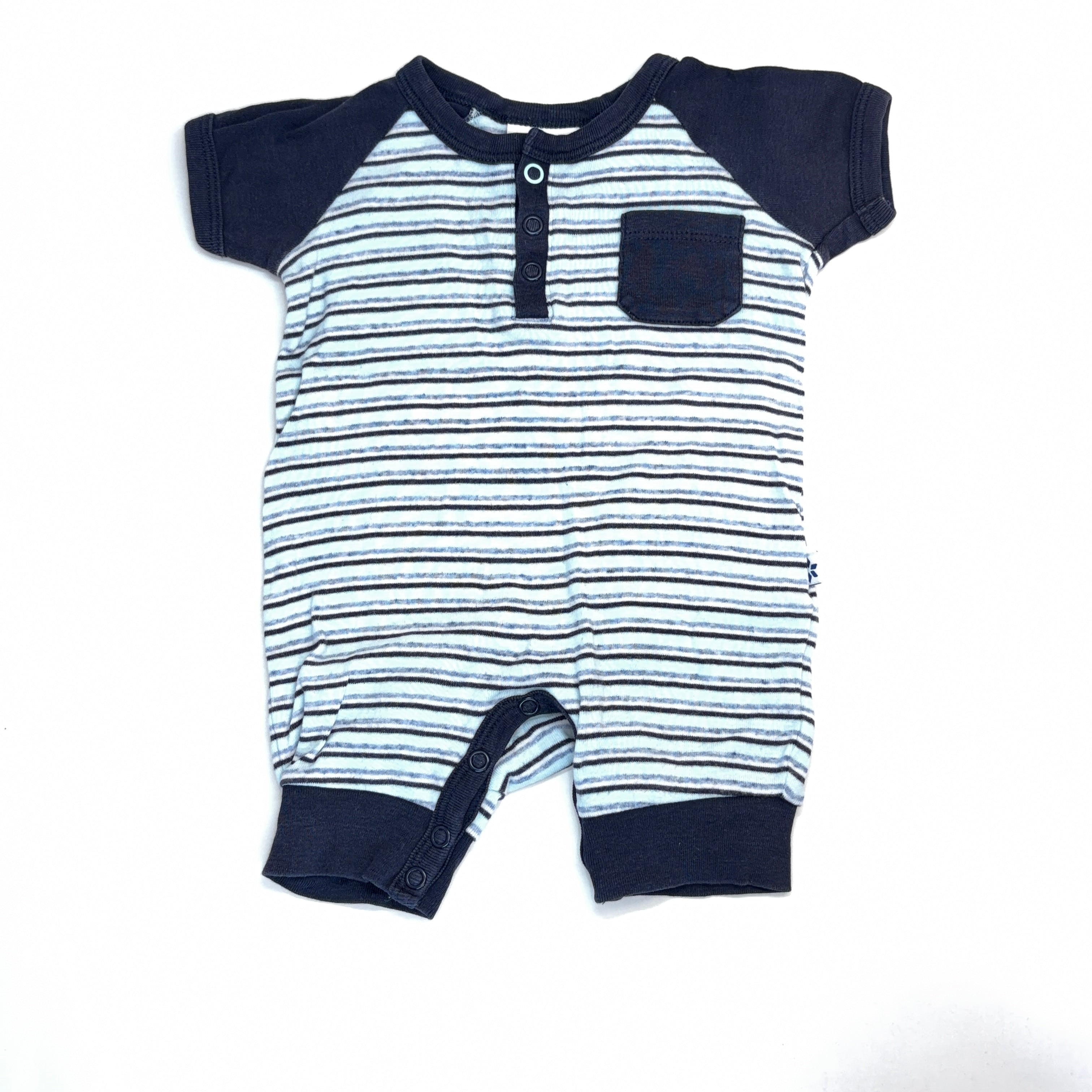 Marquise Navy & White Striped Romper - 3-6 Months | 00