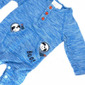 Pumpkin Patch Blue Panda Long Sleeve Romper - 0-3 Months | 000