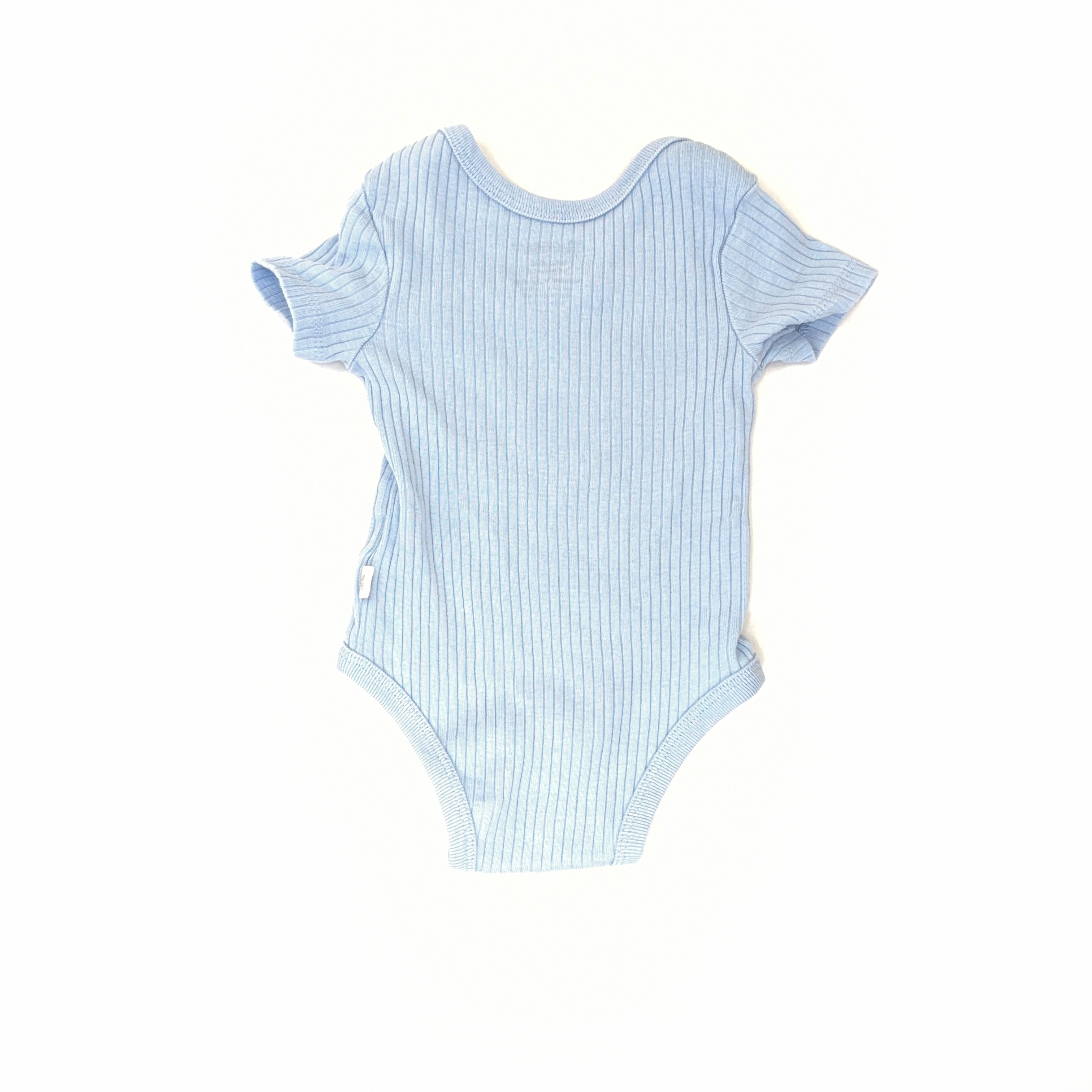 Huggies Blue Ribbed Bear Hugs Bodysuit - 0-3 Months | 000