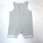 Cotton On Kids Black & White Striped Sleeveless Romper - 3-6 Months | 00