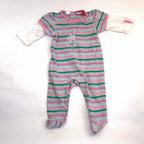 Sprout Striped Footed Growsuit - 3-6 Months | 00