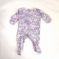Baby Berry Purple Floral Zip Growsuit - 0-3 Months | 000