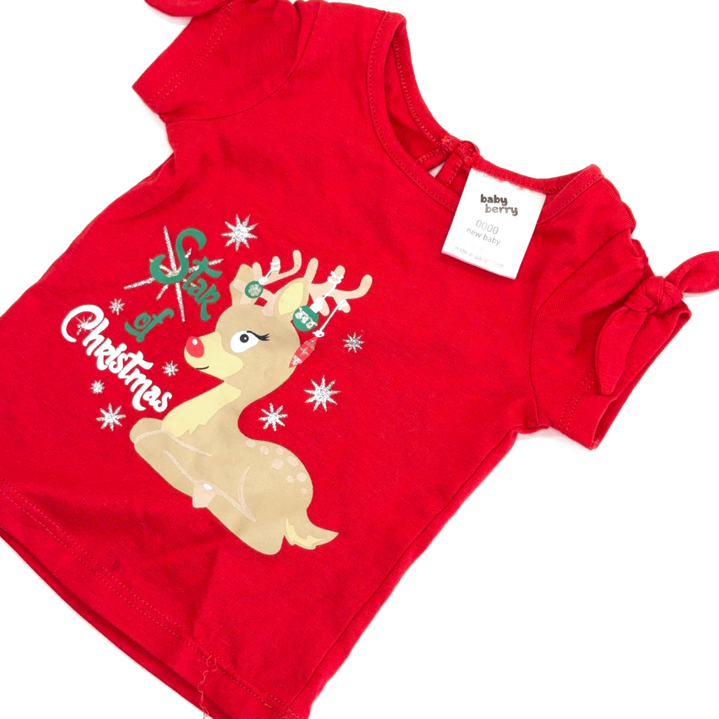 Baby Berry Christmas Tee - Newborn | 0000