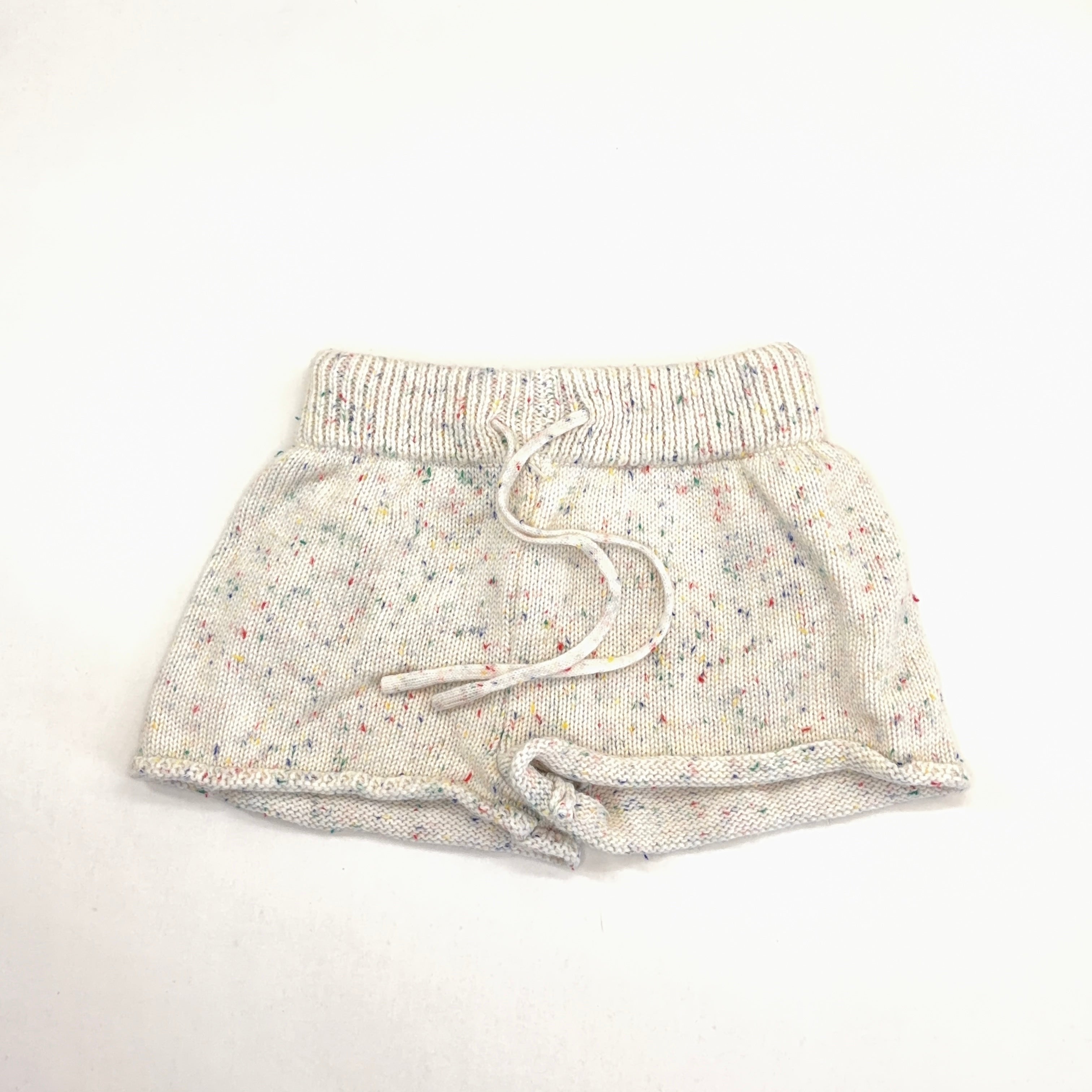 LH Cream Fleck Knit Shorts - 0-3 Months | 000
