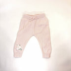 Kaiser Blush Floral Embroidered Knit Pants - 6-12 Months | 0