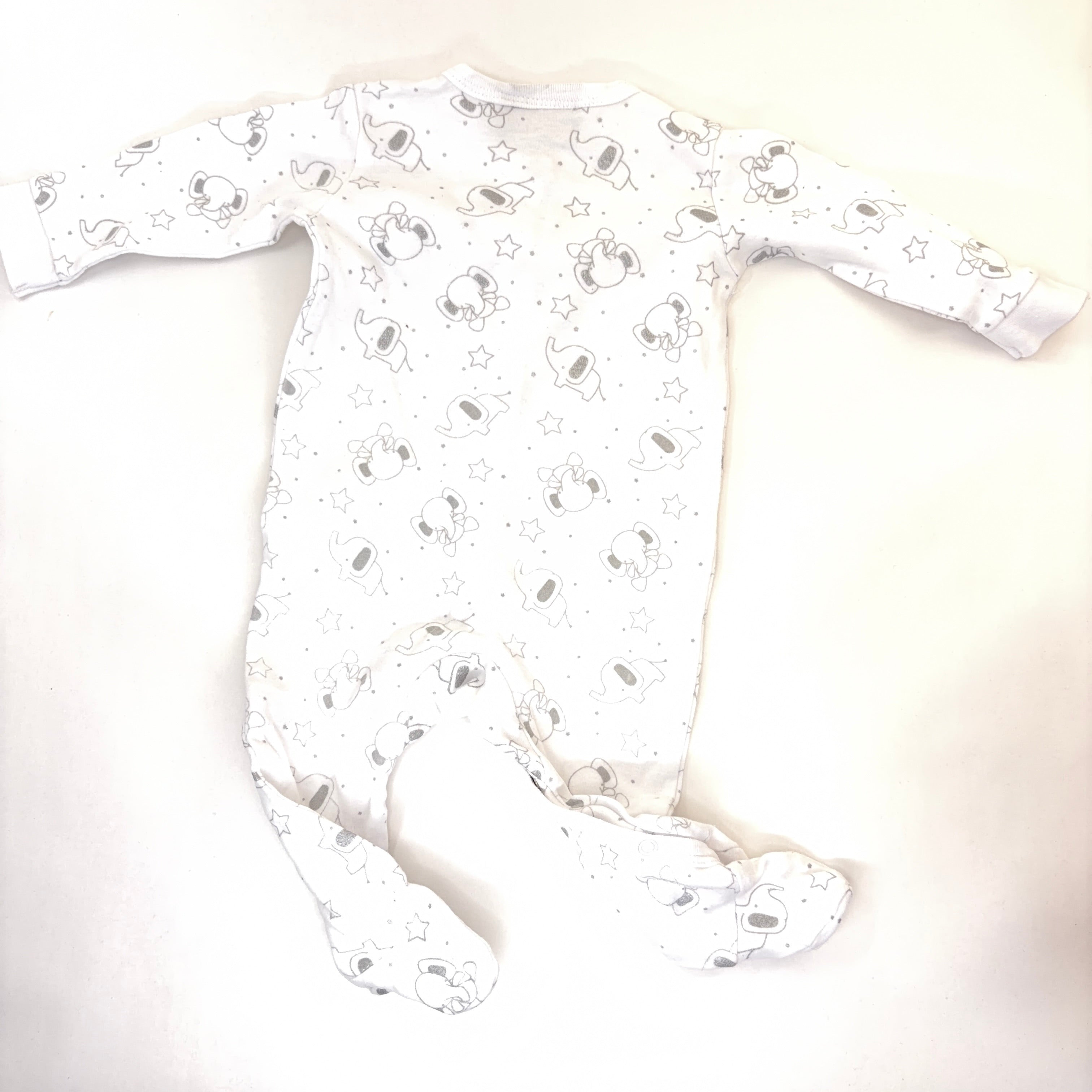 Rock-A-Bye Baby Boutique Elephant & Star Footed Growsuit - 3-6 Months | 00