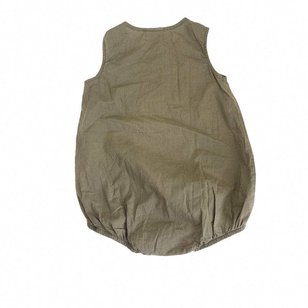 Baby Berry Khaki Romper - 12-18 Months | 1