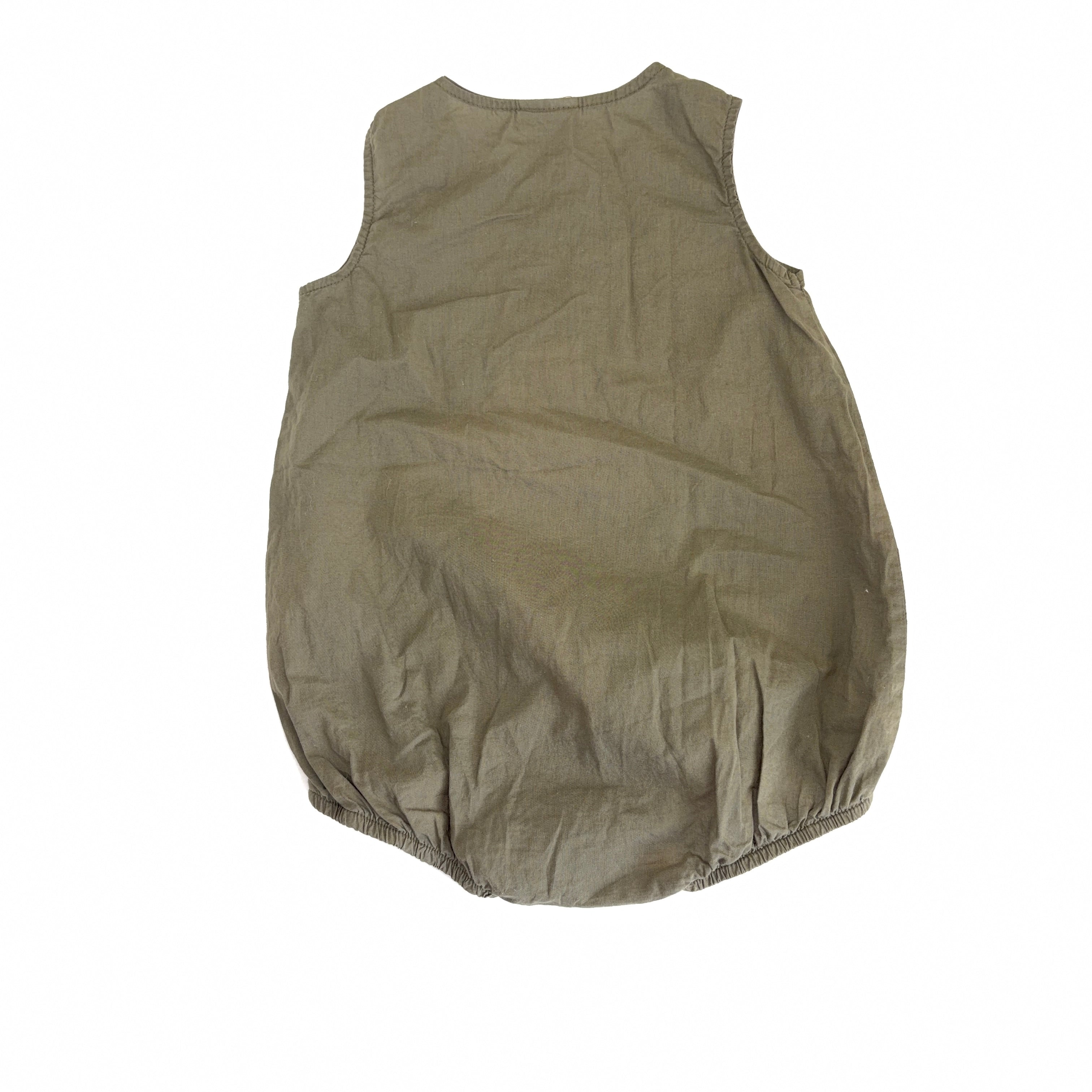 Baby Berry Khaki Romper - 12-18 Months | 1