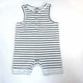 Cotton On Kids Black & White Striped Sleeveless Romper - 3-6 Months | 00