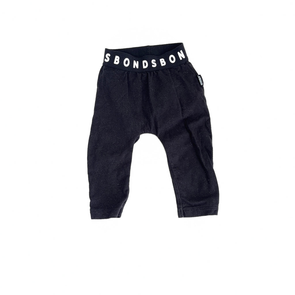Bonds Black Leggings - 0-3 Months | 000