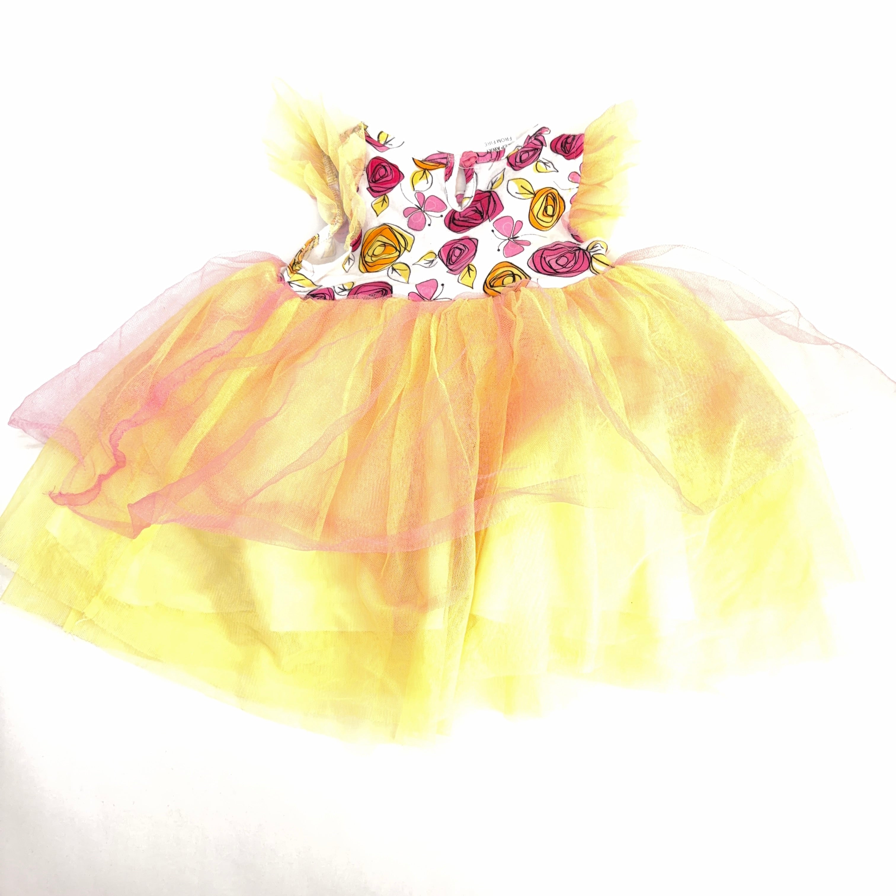 Baby Baby Yellow Tulle Party Dress - 3-6 Months | 00