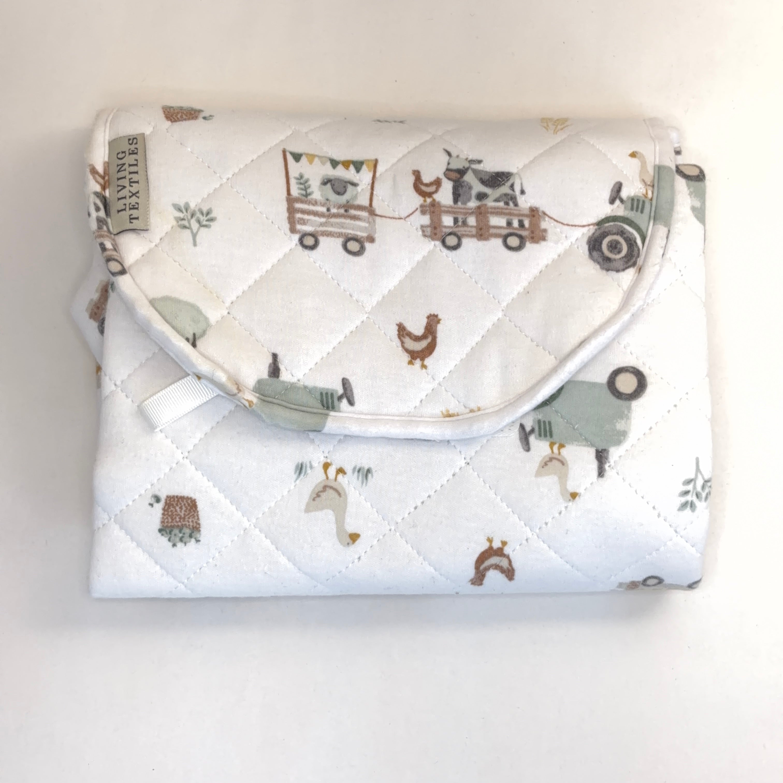 Living Textiles Quilted Farm Print Change Mat