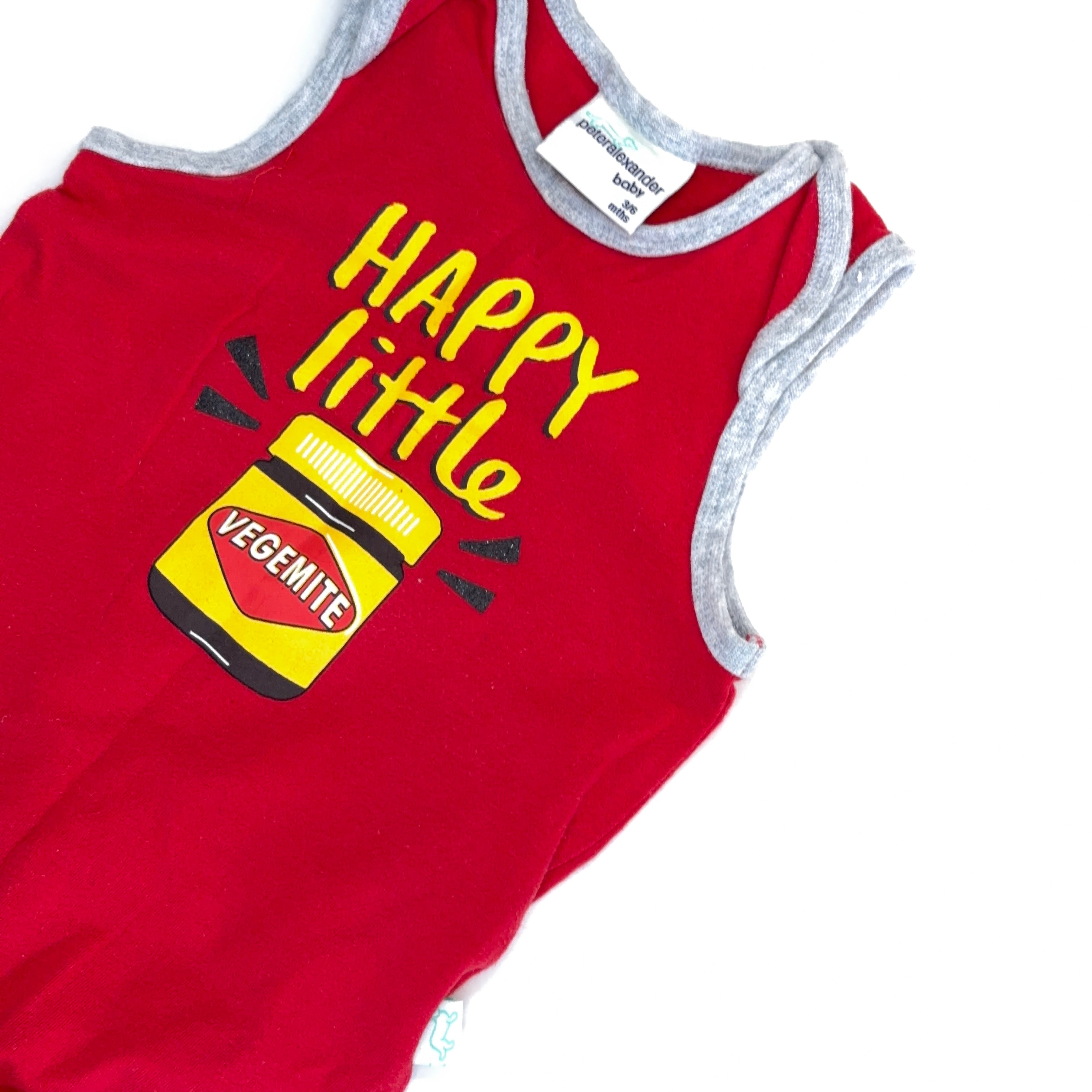 Peter Alexander Baby Happy Little Vegemite Romper - 3-6 Months | 00