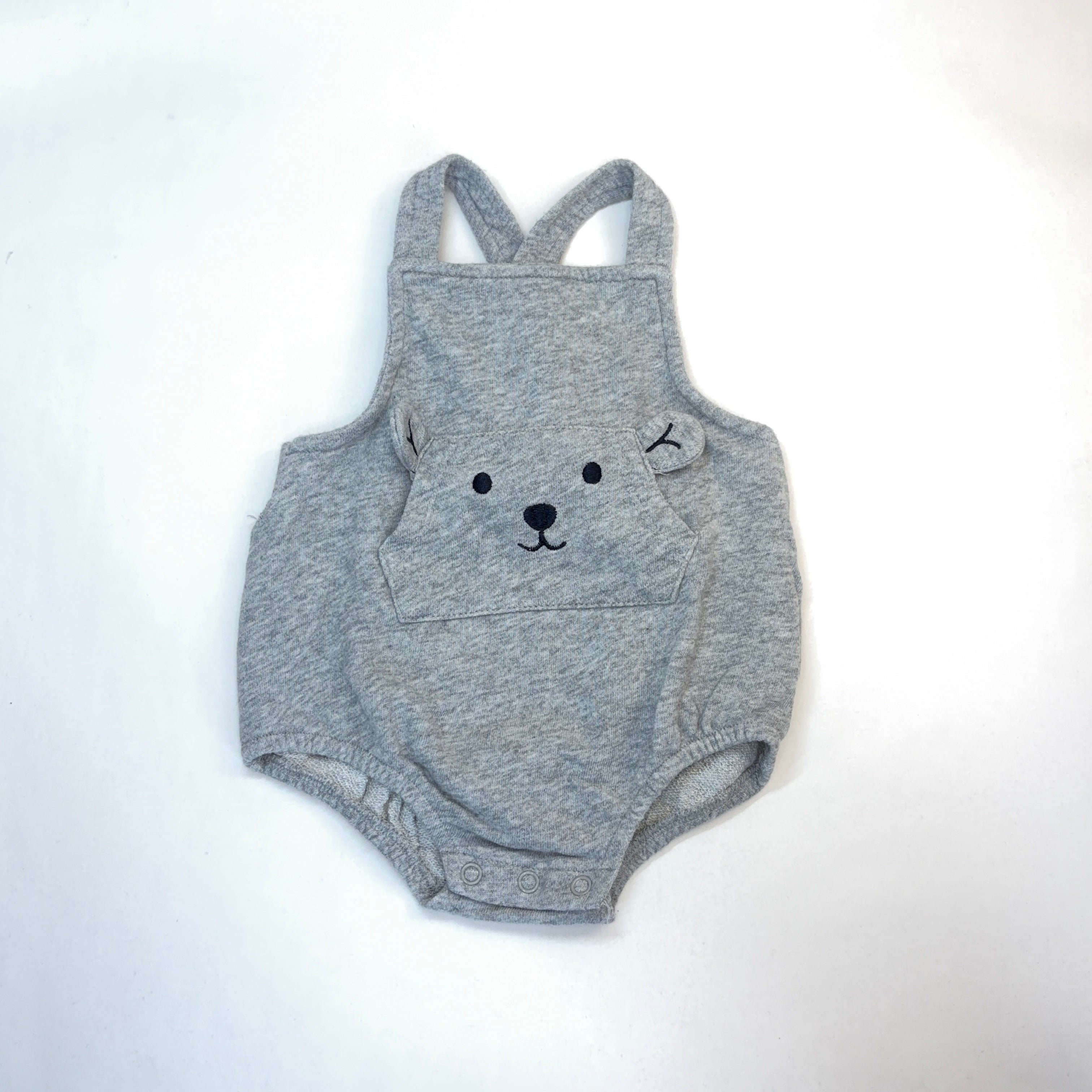 Seed Heritage Bear Overall Romper - 0-3 Months | 000