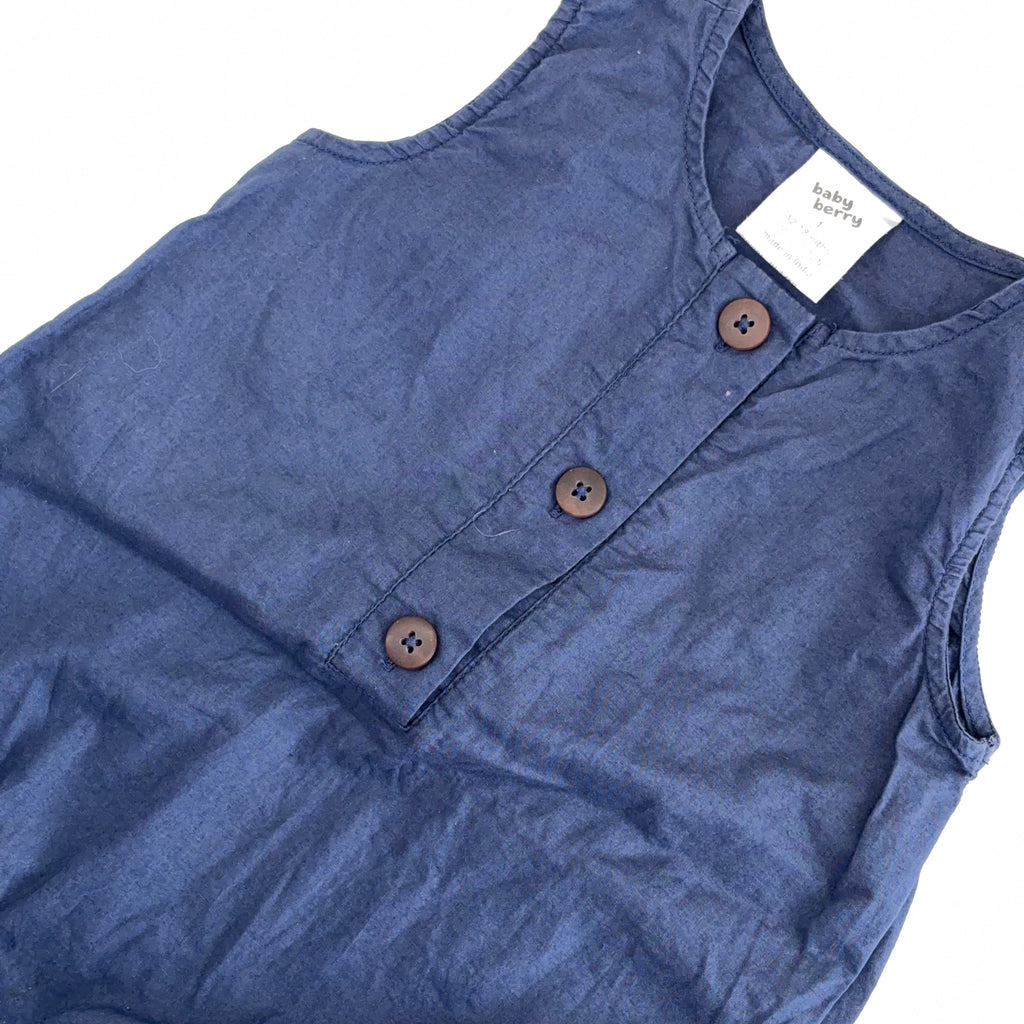 Baby Berry Navy Romper - 12-18 Months | 1