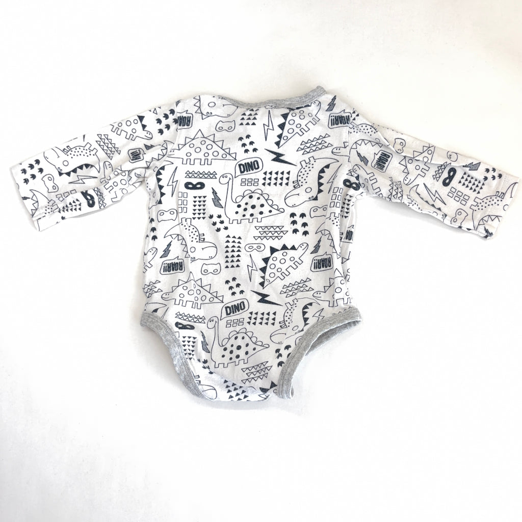 4Baby Dinosaur Long Sleeve Bodysuit - 0-3 Months | 000