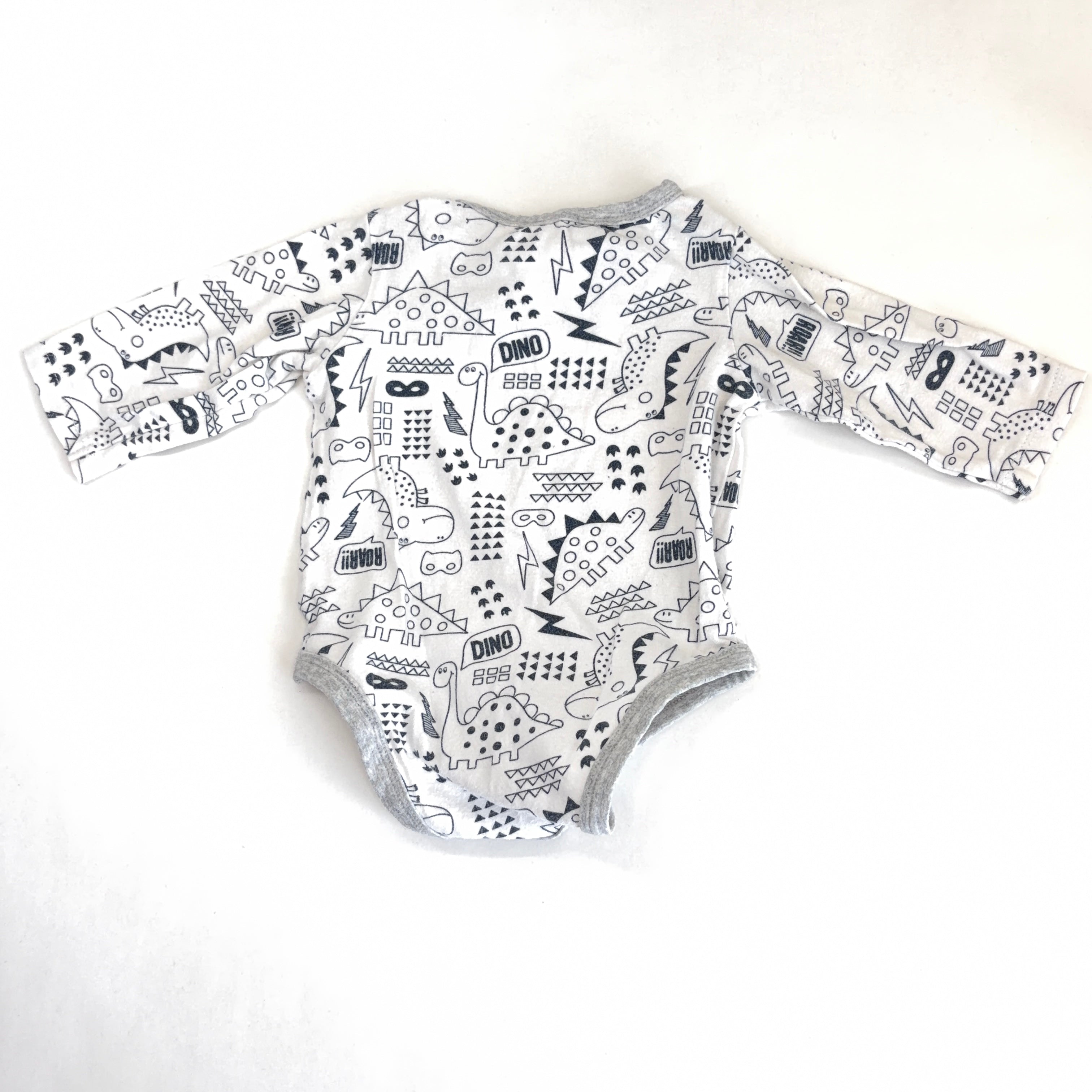 4Baby Dinosaur Long Sleeve Bodysuit - 0-3 Months | 000