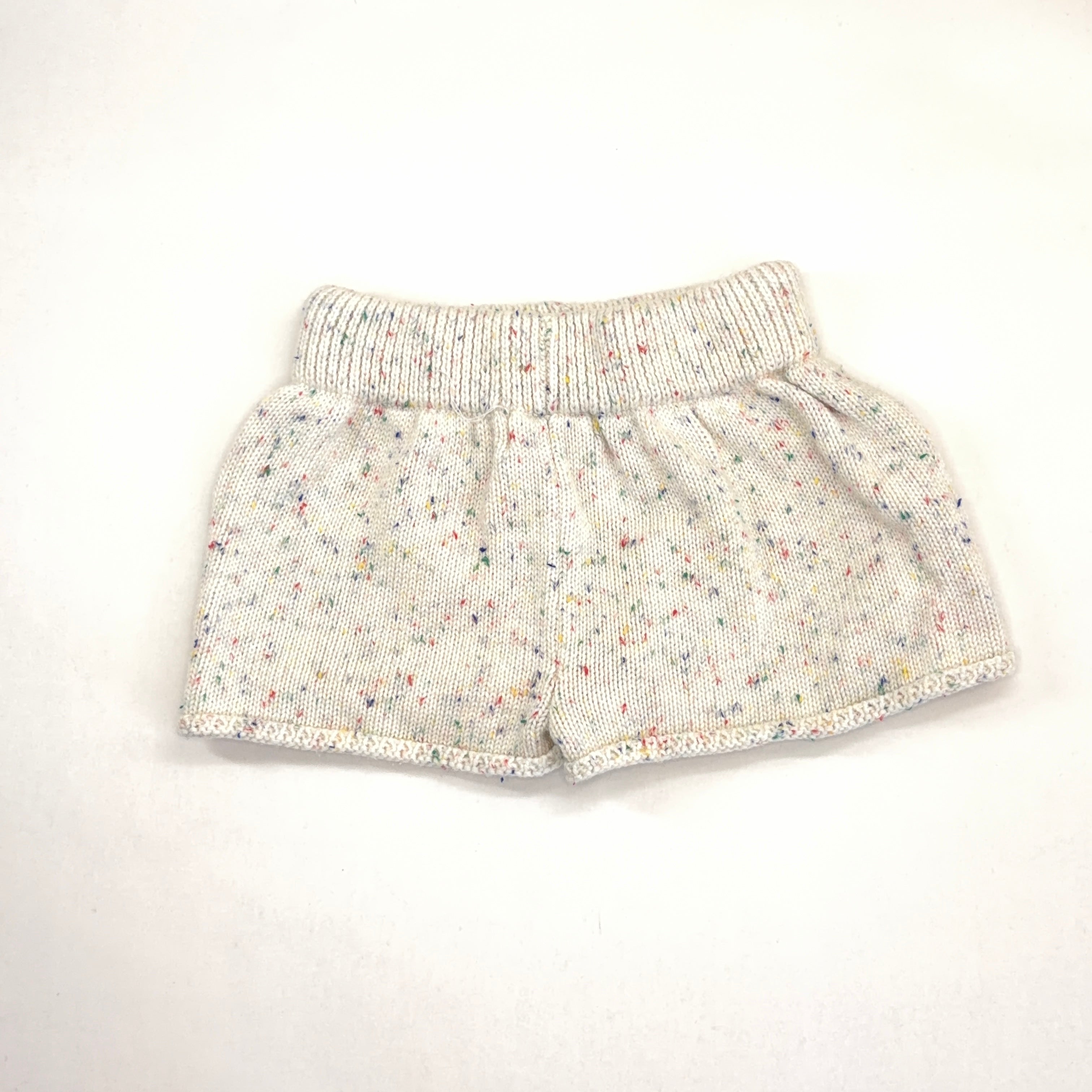 LH Cream Fleck Knit Shorts - 0-3 Months | 000