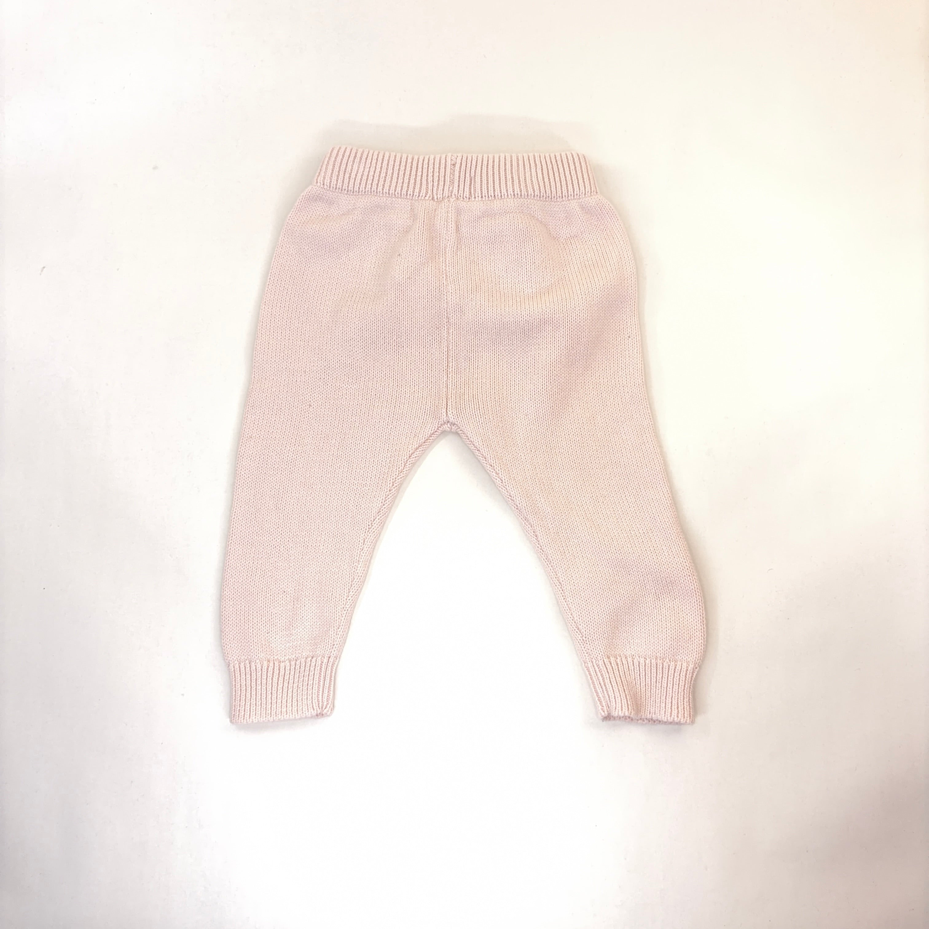 Kaiser Blush Floral Embroidered Knit Pants - 6-12 Months | 0