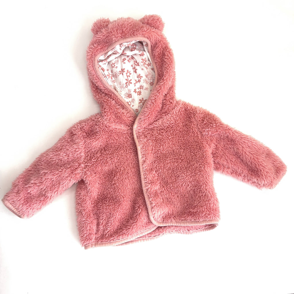 Higgledee Pink Hooded Teddy Jacket - 3-6 Months | 00