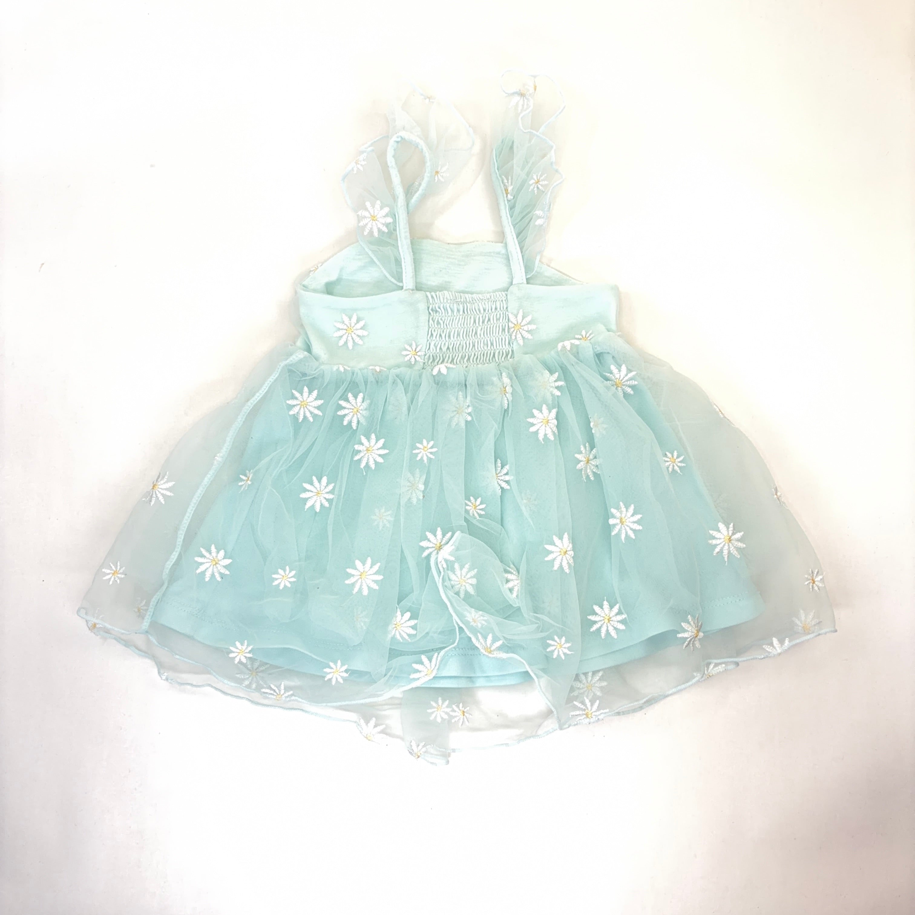 Dymples Mint Daisy Tulle Party Dress - 3-6 Months | 00
