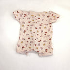 Baby Berry Bee Print Short Sleeve Romper - 0-3 Months | 000