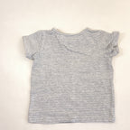 Target Organic Cotton Grey Stripe Tee - 0-3 Months | 000