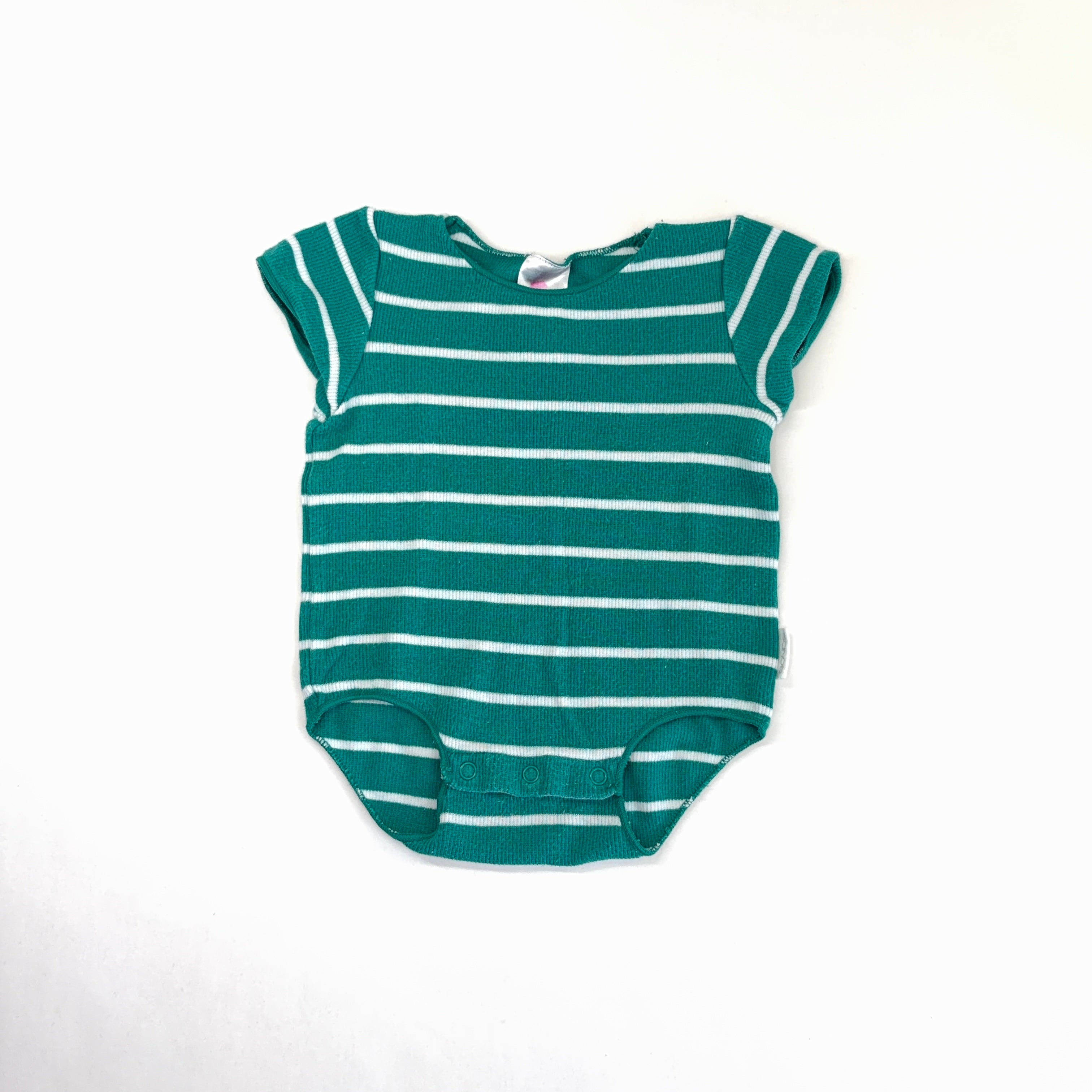 Bonds Green Striped Bodysuit - 0-3 Months | 000