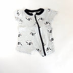 Baby Berry Cow Print Zip Romper - 0-3 Months | 000