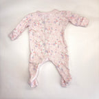 Baby Berry Pink Floral Zip Growsuit - 0-3 Months | 000